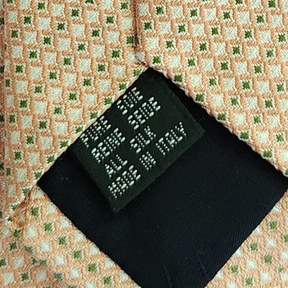 CARL STERR - MICKY Necktie Microdot Light Sherbert Orange - Picture 5 of 5